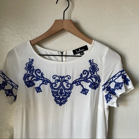 Lulus | Tale To Tell Embroidered Shift Dress - Picture 3 of 7